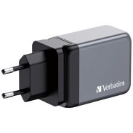 Зарядно устройство Verbatim GNC-65 GaN Charger 3 Port 65W USB A/C (EU/UK/US)