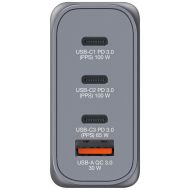 Зарядно устройство Verbatim GNC-100 GaN Charger 4 Port 100W USB A/C (EU/UK/US)