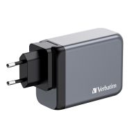 Зарядно устройство Verbatim GNC-200 GaN Charger 4 Port 200W USB A/C (EU/UK/US)