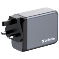 Зарядно устройство Verbatim GNC-200 GaN Charger 4 Port 200W USB A/C (EU/UK/US)