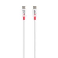 Кабел Skross, USB-C - USB-C 2.0 мъжко, 1.20 м, Бял