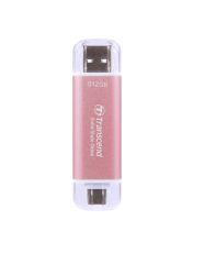Твърд диск Transcend 512GB, USB External SSD, ESD310P, USB 10Gbps, Type C/ A, Pink