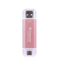 Твърд диск Transcend 1TB, USB External SSD, ESD310P, USB 10Gbps, Type C/A, Pink