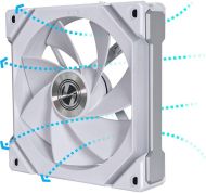 Вентилатор Lian Li Uni Fan REVERSE SL V2, 120mm, ARGB, Бял