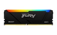 Памет Kingston FURY Beast Black RGB 64GB(2x32GB) DDR4 3600MHz CL18, KF436C18BB2AK2/64
