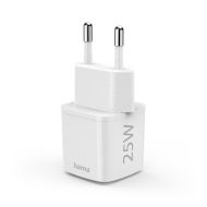 Бързо мини зарядно HAMA "Eco", USB-C (PD) / Qualcomm® 3.0, 25 W, бяло