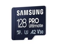 Памет Samsung 128GB micro SD Card PRO Ultimate with USB Reader , UHS-I, Read 200MB/s - Write 130MB/s, U3, V30, A2
