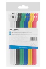 Кабелна връзка Lanberg velcro cable ties 12mmx15cm 12pcs, white, black, green, blue, yellow, red