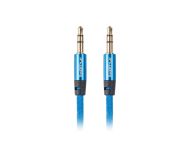 Кабел Lanberg mini jack 3.5mm M/M 3 pin cable 1m, blue premium