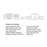 Озвучителна система EWENT Eminent 2.1, 3.5 mm, USB, 11W