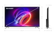 Телевизор Sharp 55EL2EA, 55" LED  Android TV, 4K Ultra HD 3840x2160 Frameless, 1 000 000:1, DVB-T/T2/C/S/S2, Active Motion 600, 2x10W (8 ohm), HDR10, harman/kardon, Dolby Vision, DTS:X, Google Assistant, Chromecast Built-in, HDMI 2.1 with eARC, SD card re