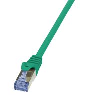 Patch cable S/FTP Cat.6a 0.25m, Green, CQ3015S