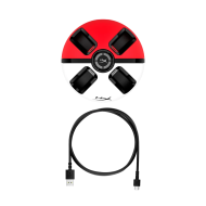 Докинг станция HyperX ChargePlay Quad 2, за Nintendo Switch Joy-Con контролери, Бяло/Червено