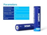 Акумулаторна батерия XTAR за фенери 18650 със защита , 3600mAh, Li-ion