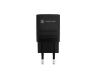 Адаптер Natec USB Charger  Ribera Gan 1X USB-A + 1X USB-C 30W, Black