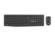 Комплект Natec Set 2 in 1 Keyboard Black Squid + Mouse Wireless US Layout