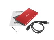 Кутия за твърд диск Natec External HDD/SSD Enclosure Rhino Go SATA 2.5" USB 3.0 Red
