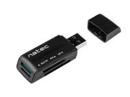 Аксесоар Natec Card Reader MINI ANT 3 SDHC MMC M2 MICRO SD USB 2.0 Black