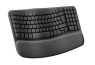 Клавиатура Logitech Wave Keys wireless ergonomic keyboard - GRAPHITE - US INT`L - 2.4GHZ/BT - N/A - INTNL-973 - UNIVERSAL