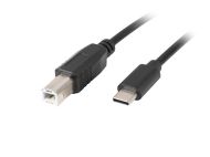 Кабел Lanberg USB-C (M) -> USB-B (M) 2.0 ferrite cable 3m, black