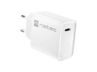 Адаптер Natec USB Charger Ribera 1X USB-C 20W, White