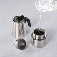 XAVAX Кафеварка за еспресо от неръждаема стомана, за 4 чаши, за котлон