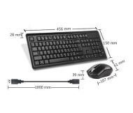 Комплект клавиатура и мишка A4tech 4200N, Безжичен, мишка V-track, Черен