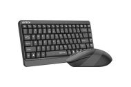 Комплект клавиатура и мишка A4TECH Fstyler FGS1110Q, Безжичен, Сива,безшумен