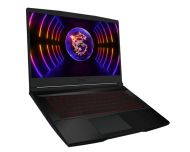 Лаптоп MSI Thin GF63 12VE, i5-12450H (8C/12T up to 4.40 GHz, 12 MB), 15.6" FHD (1920x1080) AG, 144Hz, IPS, 16GB DDR4 (1x16 3200MHz), 512GB PCIe SSD, RTX 4050 6GB GDDR6, 1x 2.5" FREE, WiFi 6E, 3 cell, 52.4Whr, 84 key Red Backlit KBD, Black+MSI Gaming Heads