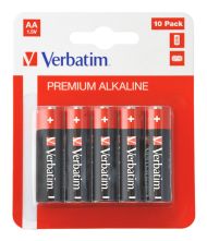 Батерия Verbatim ALKALINE BATTERY AA 10 PACK (HANGCARD)