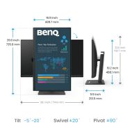 Монитор BenQ BL3290QT 32" IPS, 5ms, QHD 2560x1440, 75Hz, 99% sRGB, Eye Rem.,Eye-CareU, Flicker-free, LBL, B.I. Gen2, ePaper, 1000:1, 20M:1 DCR, 8 bit, 350cd/m2, HDMI, DP, USB-C 60W, Daisy Chain, 3xUSB 3.2, 2Wx2, HAdj.110mm, Headph.jack, Line In,Tilt, VESA