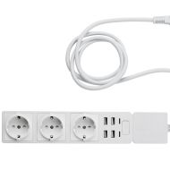 Смарт контакт Edimax SP-1123WT 3 гнезда за вътрешна употреба + 4x USB, WiFi