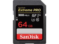 Карта памет SANDISK Extreme PRO SDXC, 64GB, UHS-II, До 300 MB/s 