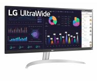 Монитор LG 29WQ600-W, 29" UltraWide Full HD, IPS Panel, 1ms MBR, 1000:1, 250 cd/m2, 21:9, 2560 x 1080, HDR 10, sRGB 99%, FreeSync, 100Hz, USB Type-C, Speacers, HDMI, DP, Tilt, Headphone Out, Black