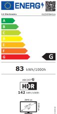 Телевизор LG OLED55B43LA, 55" UHD OLED Color, 4K (3840 x 2160), DVB-C/T2/S2, Full Cinema Screnn, Alpha 8 AI 4K, ThinQ AI, HDR10, VRR, NVIDIA G-SYNC, AMD FreeSync, Dolby Vision, Dolby Atmos, Wi-Fi, Bluetooth, HDMI, USB, Airplay 2, Multi View, Meteor Titan
