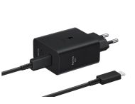 Зарядно устройство Samsung Power Adapter Duo 2x USB-C 50W - black