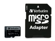 Памет Verbatim PRO micro SDXC 128GB Class 10 UHS-3 (Incl. Adaptor)