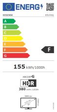 Телевизор Hisense 85" UXNQ, 4K Ultra HD 3840x2160, ULED X, FALD, Quantum Dot, 144Hz, IPS, HDR 10+, HLG, Dolby Vision IQ, Dolby Atmos, Smart TV, WiFi 6E, WiFi Direct, BT, Anyview Cast, 4xHDMI, 2xUSB, LAN, CI+, DVB-T2/C/S2, Black