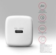 USB-C Charger, 20W, QC4+, White, AXAGON ACU-PD20W