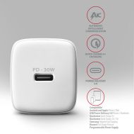 USB-C Charger, 30W, QC4+, White, AXAGON ACU-PD30W