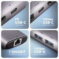 USB-C Multiport,6-port,PD,Giga LAN,AXAGON HMC-6G2L