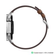 Часовник Huawei Watch GT5 Vili-B19L, 1.43", Amoled 466x466 PPI 326, BT5.2 BLE/BR/EDR, 5ATM, 524mAh, Screenshot sharing, support message input, message notifications, Battery life up to 14 days, Compatible with iOS and Android devices, Brown Leather