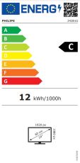 Монитор Philips 242B1G, 23.8" IPS WLED, 1920x1080@75Hz, 4ms GtG, 250cd m/2, 1000:1, 50M:1 DCR, Adaptive Sync, FlickerFree, LowBlue Mode, 2Wx2, Tilt, Height Adjust, Pivot, Swivel, D-SUB, DVI, HDMI, DP, USB hub