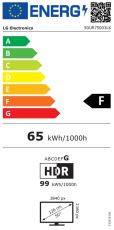Телевизор LG 50UR75003LK, 50" 4K UltraHD TV 4K (3840 x 2160), DVB-T2/C/S2, webOS Smart TV, Game Optimizer , ThinQ AI, Processor a5 Gen6, WiFi 802.11ac, HDR10 PRO, 4K Upscaling, HDMI, CI, LAN, USB, 2 Pole Stand, Black