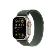 Каишка за часовник Apple Watch 49mm Loop: Green Trail Loop - S/M - Natural Titanium Finish