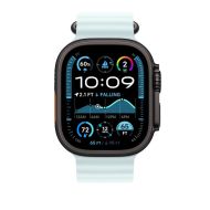Каишка за часовник Apple Watch 49mm Band: Ice Blue Ocean Band - Black Titanium Finish
