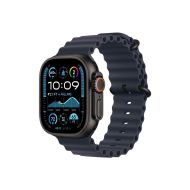 Каишка за часовник Apple Watch 49mm Band: Navy Ocean Band - Black Titanium Finish