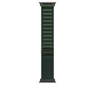 Каишка за часовник Apple Watch 49mm Loop: Dark Green Alpine Loop - Medium - Black Titanium Finish