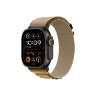 Каишка за часовник Apple Watch 49mm Loop: Tan Alpine Loop - Medium - Black Titanium Finish