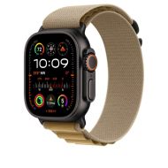 Каишка за часовник Apple Watch 49mm Loop: Tan Alpine Loop - Large - Black Titanium Finish